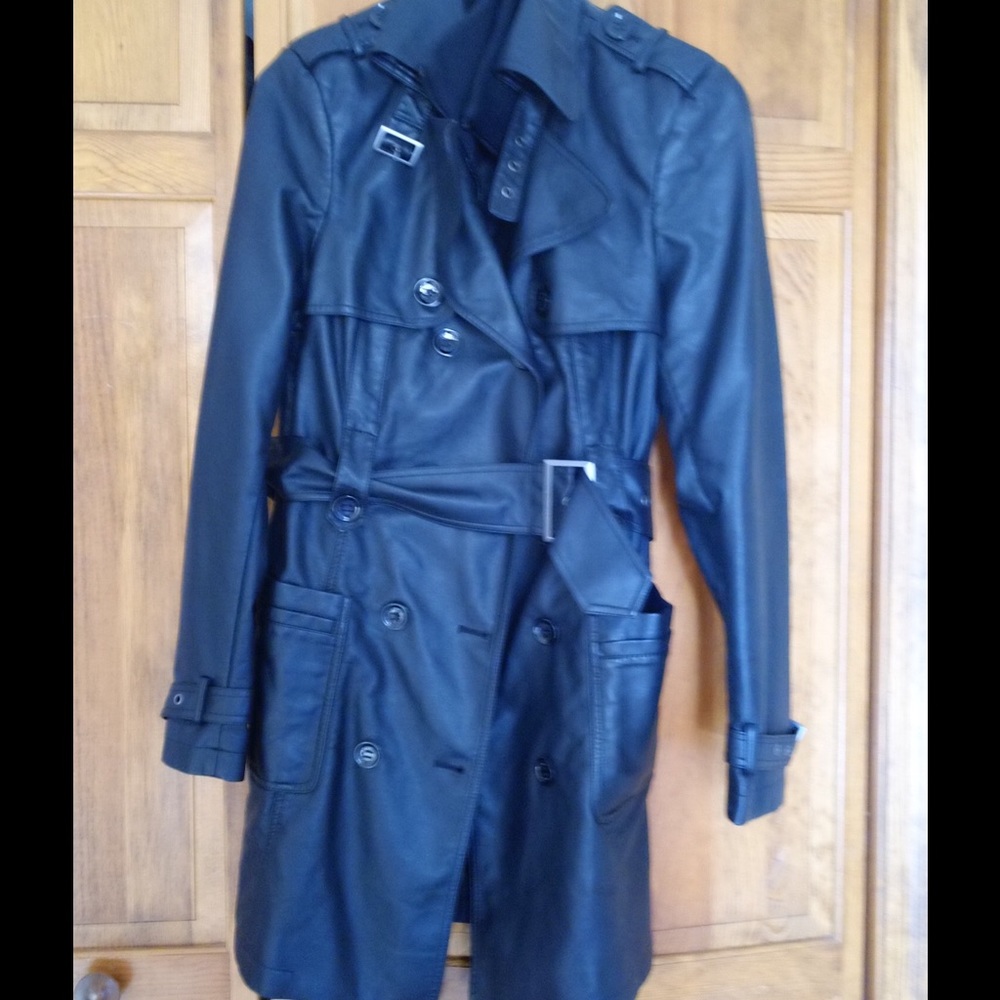 COPY - Calvin Klein - 3/4 length Faux Leather trench coat